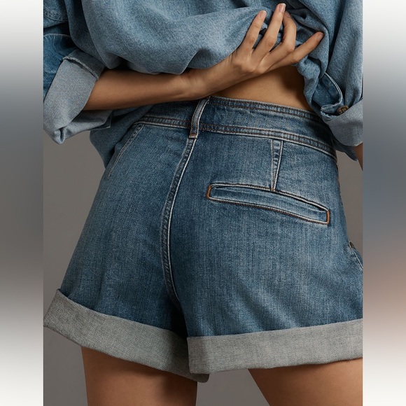 NWT Anthropologie Pilcro Rolled Denim Shorts - Picture 3 of 7